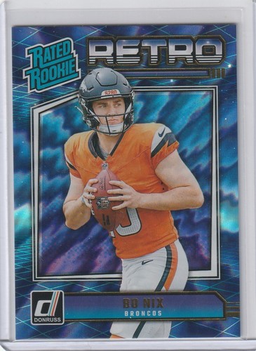 Bo Nix #19 2024 Panini Donruss Rated Rookies Retro card