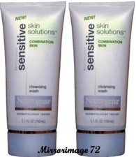 2 Neutrogena Sensitive Skin Solutions Combination Skin Cleansing Wash 5.1 0z.