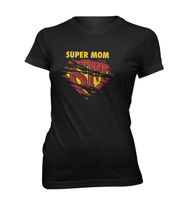 Damen T-Shirt Lady Fit Super Mom - Mama das Supergirl SM18720