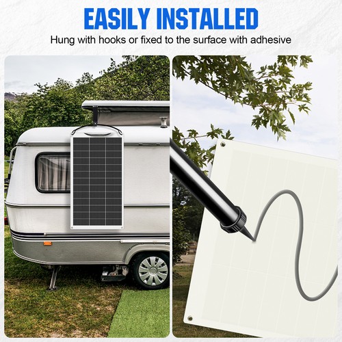130W 300W 1000W Watt 12V Volt Flexible Mono Solar Panel Boat RV Campervan Marine - Picture 8 of 12