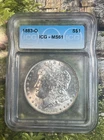 1883-o   Morgan MS61 Flashy with some light toning.   ICG Graded