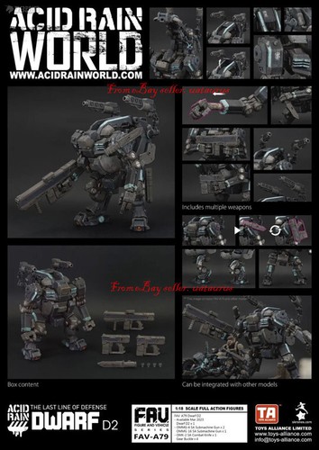 Perfect Ori Toy 1/18 Fav-A79 Acid Rain World Dwarf D2 Action Figure In Stock New - Picture 6 of 6