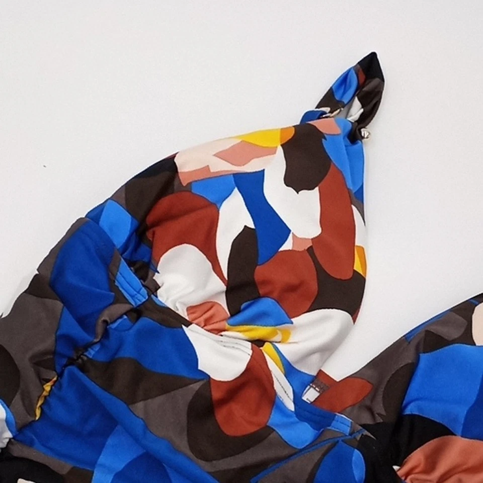 Топ-танкини женский Calvin Klein средний с нектарным принтом собранный в рюш разноцветный - Изображение 4 из 4