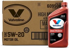 Valvoline MaxLife High Mileage 5W-20 Motor Oil, Case of 6 - 1 Quart Bottles 36.37 per gallon