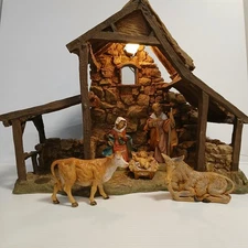 Fontanini By Roman Inc. Nativity Manger And Figurine Set