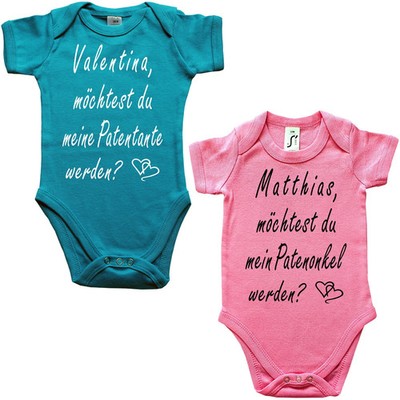 Baby-Body Bodie Babybody - Patenonkel Patentante Taufpaten Pateneltern Taufe