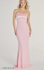 Strapless Mermaid sequence Dress Built inBra Medium Altered By 4” GORGEOUS DRESS