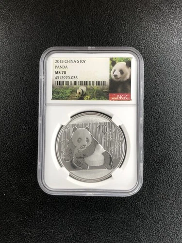 2015 China S10Y Yuan Panda  NGC MS 70 Silver Coin UNC RARE