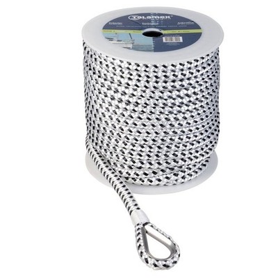 Talamex 12 mm x 20 m Polyester geflochtene Ankerleine mit Fingerhut aus Edelstahl
