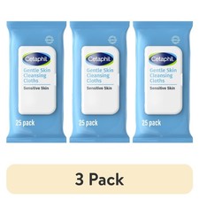 Fragrance Free Gentle Skin Cleansing Cloths Face and Body Wipes 25 Count 3 Pack