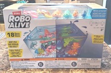 NEW SEALED Zuru Robo Alive Aquarium Set 18-Piece Glow In Dark Water Activated