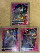 2025 Panini Prizm Yankees Greats Pink Ice Prizm Rivera, Pettitte, O'Neil