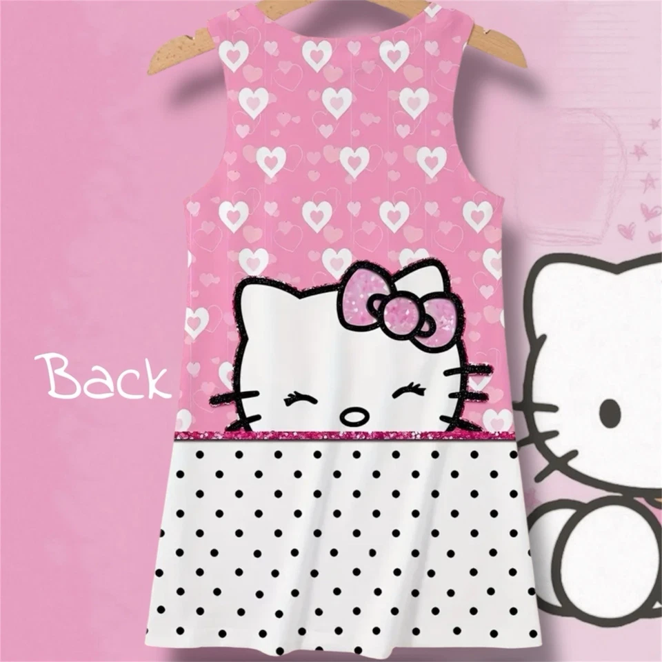 Niñas 5-6 Años Vestido Camisón Encubrimiento Hello Kitty Tanque Suave VIAJEROS Foto 2 de 4