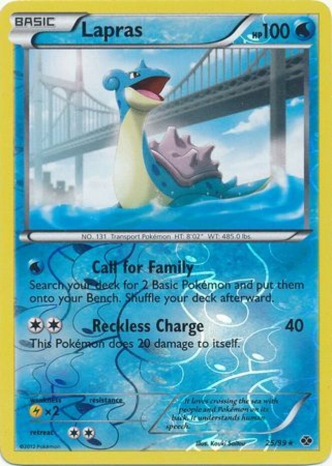 Near Mint x 1 Lapras - 25/99 - Rare - Reverse Holo Next Destinies