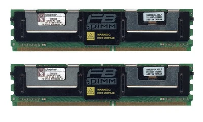 KINGSTON 2GB 2x1GB DDR2 2Rx8 PC2-5300F 667MHz KTM5780/2G 9965286-034.A00LF ECC  - Bild 1 von 2
