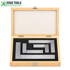 2 3 4 & 6 Inch Engineers Square Set 4 pc Square In Wooden Case Try Square USA