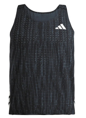 adidas Adizero Running Singlet Herren   Größe L   NEU mit Etikett   Carbon/Black