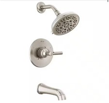 Delta Lorna Single Handle 5-Spray Tub And Shower Faucet 1.75 GPM Brushed Nickel