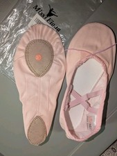 Miss Fiona SOLID PINK Canvas Ballet Slippers In Original Packaging Size 6/37