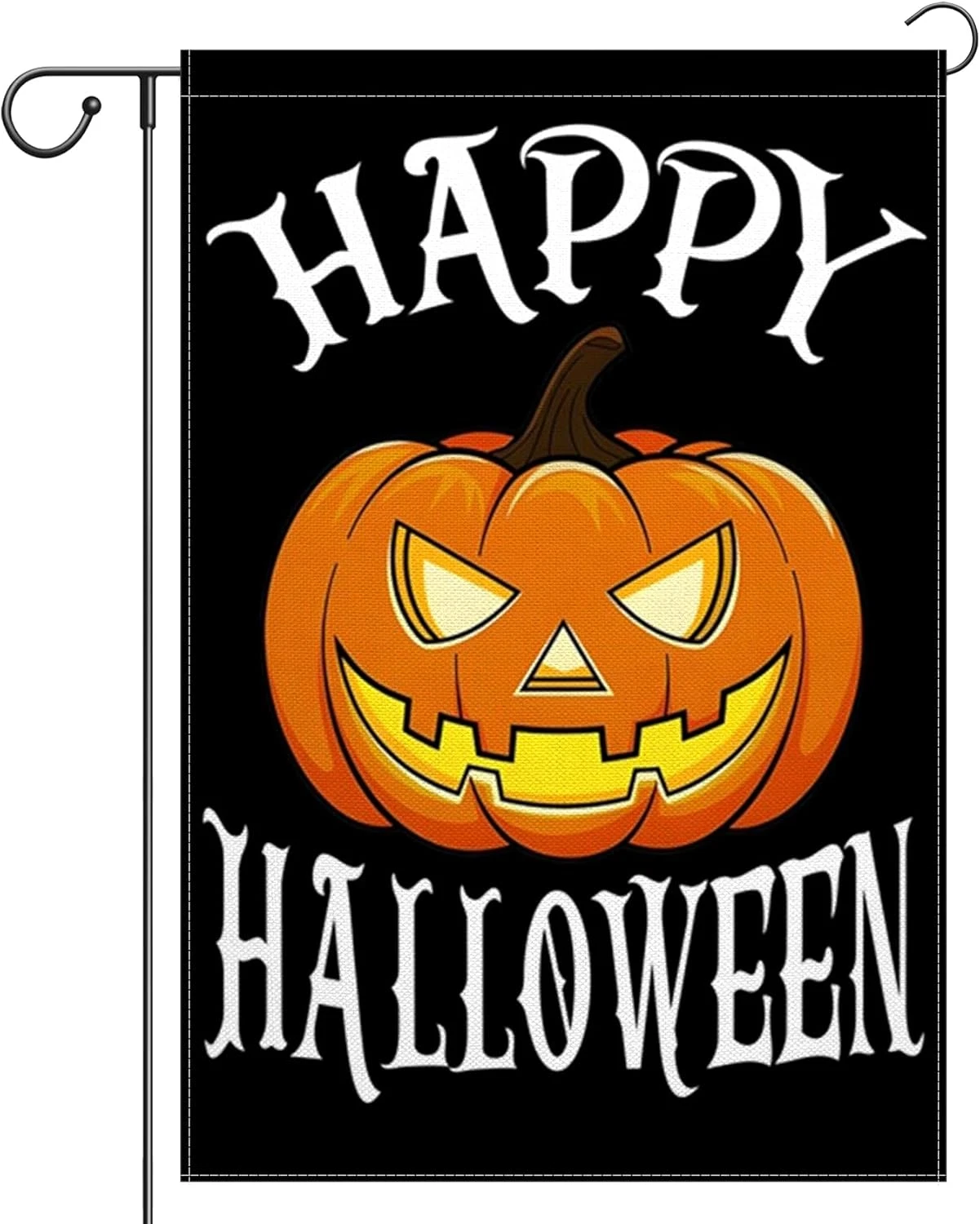 Happy Halloween Garden Flag 12x18 Inch Double Sided Scary Pumpkin Decoration