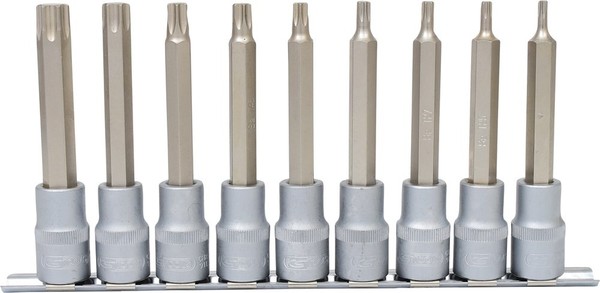 "Ks Tools 1/2\" Bit-Stecknuss-Satz Torx, Lang, 9-Tlg, T20-T60"-image