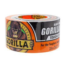 Gorilla Tough  Wide Black Tape 2.88in x 25yd Heavy Duty Roll