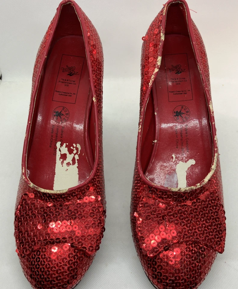 Zapatos de lentejuelas rojas The Wizard of Oz Rubie's Costume Co. Dorothy talla 12 Foto 4 de 4