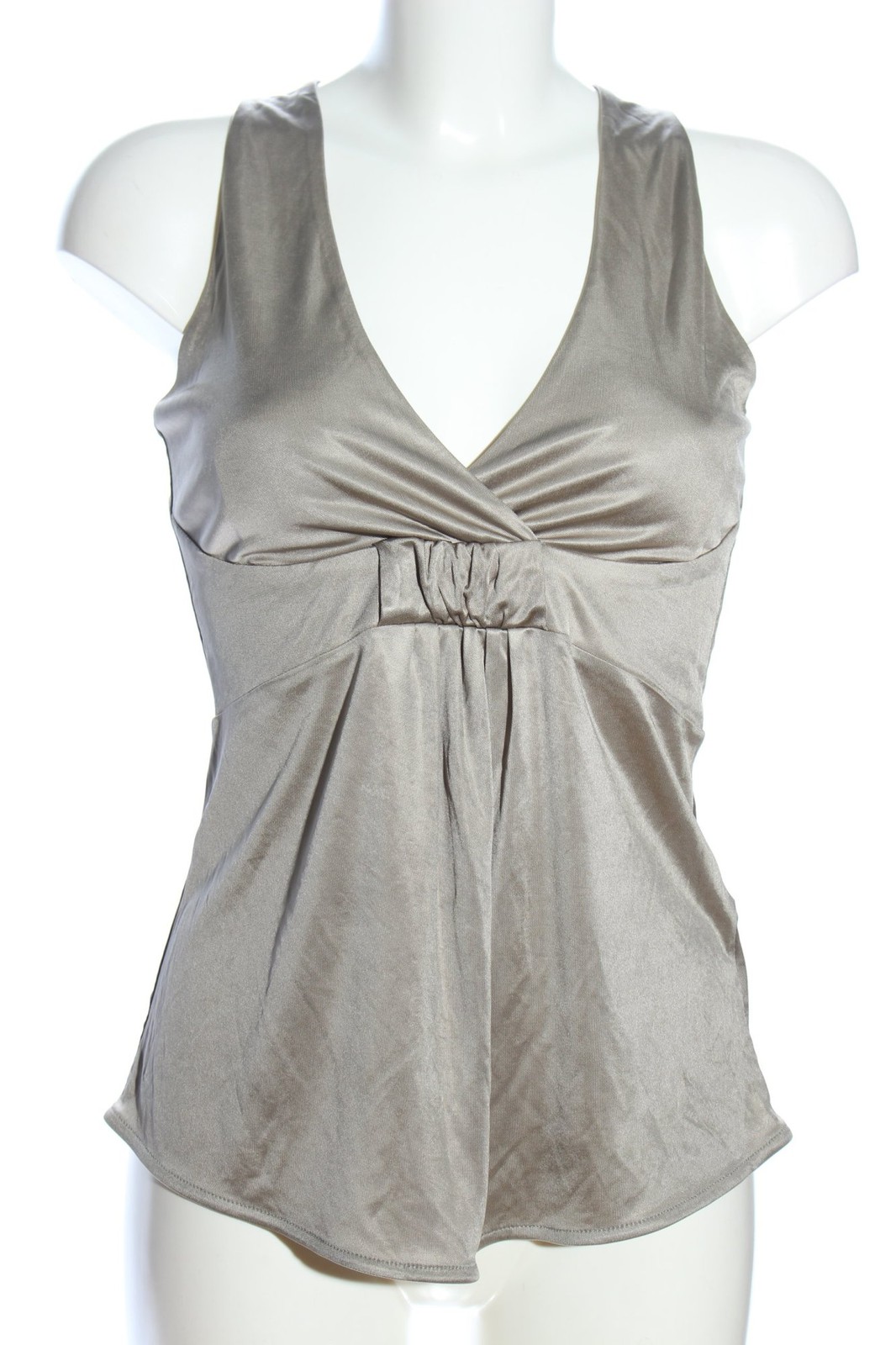 ZARA Tanktop Damen Top Gr. DE 38 hellgrau Casual-Look