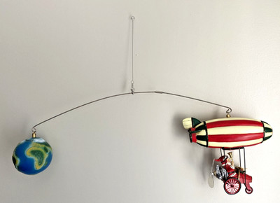 Possible Dreams Santa Zooming Zeppelin Flights 1997 Rare 465038 Flights Of Fancy