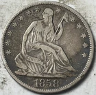 1858-O 50c Seated Liberty Half Dollar. Attractive Circulated Example!