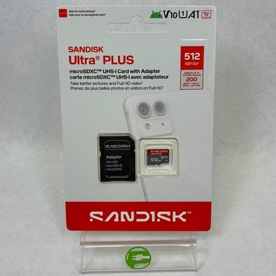 New SanDisk Ultra Plus Micro SD Card SD Card Adapter 512GB SDSQUBQ-512G-GN6MA