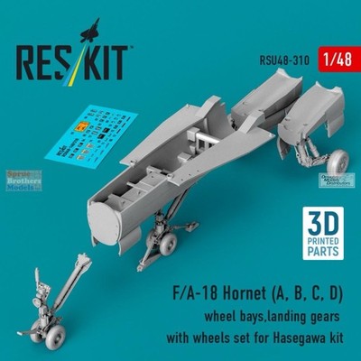 1/48 ResKit #480310 F-18 A-D Hornet Wheel, Landing Gear, & Wheels (HAS Kit)