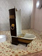 Vtg Miniature Victorian Loo Collection Dollhouse 112 Bathtub Spray Bath Cabinet Vtg Miniature Victorian Loo Collection Dollhouse 112 Bathtub Spray Bath Cabinet