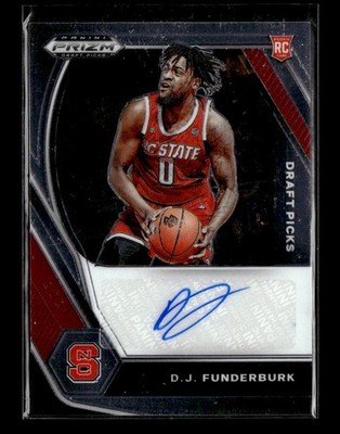 2021 Panini Prizm Draft Picks #DP-DJF D.J. Funderburk Draft Picks Autographs
