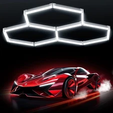 Hexagon Garage Lights, 105W 6500K Hexagon Lights Easy Install Super Bright Garag