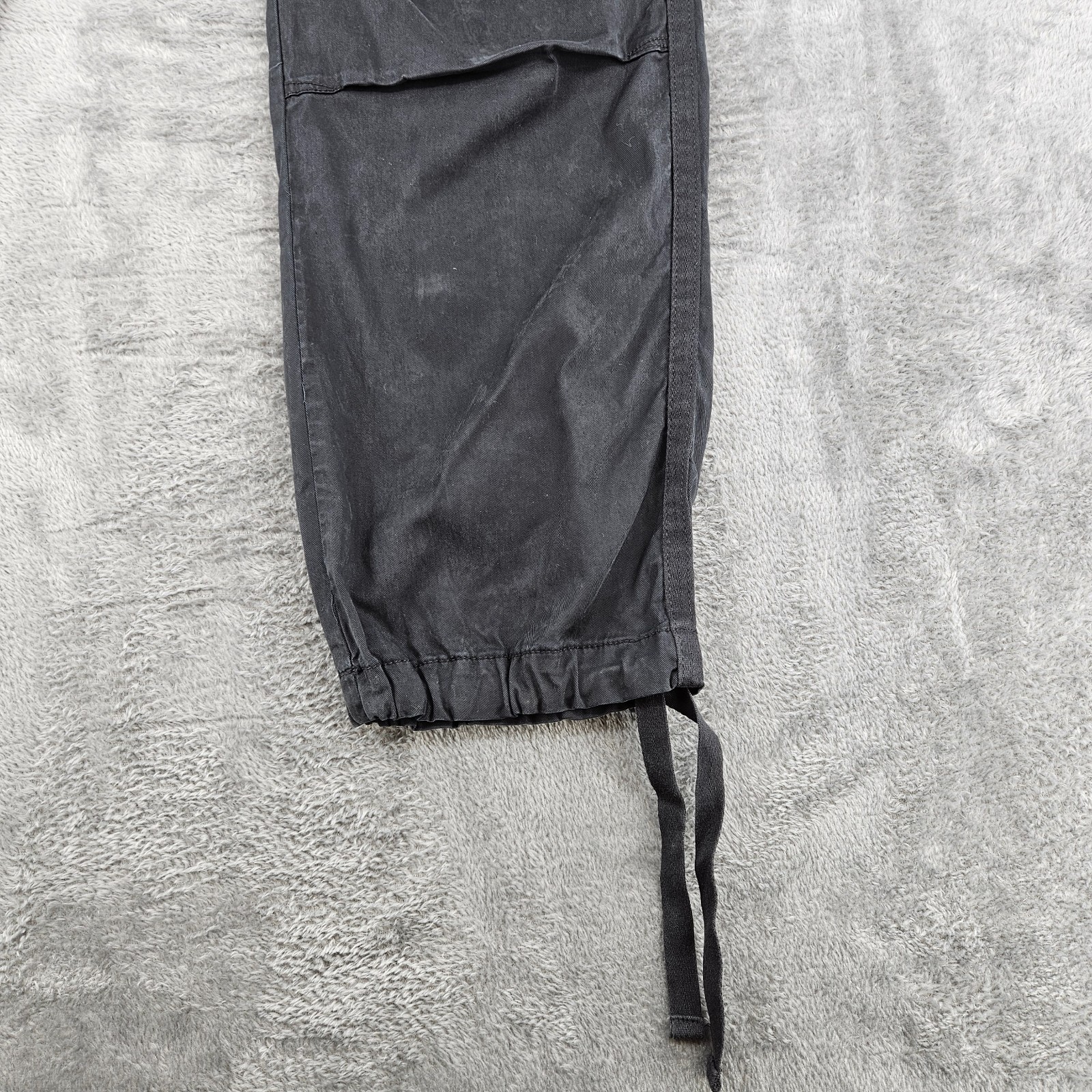 M&S Womens Black Cargo Trousers UK 10 Long Utility Combat Stretch New With Tags image 2
