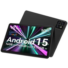 , 10.1 inch Android 15 With Octa-Core, 16GB RAM  64GB ROM 512GB TF Support G...
