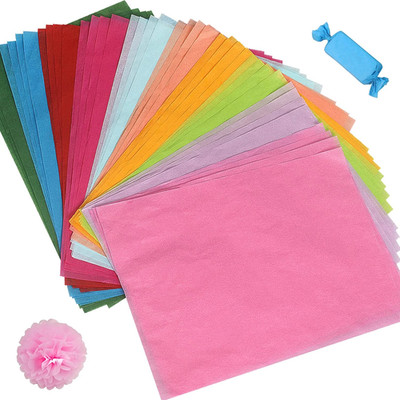 Seidenpapier, 100 Blatt A4, 10 Farben, Bastelpapier Zum Basteln Von Pompons, Pap