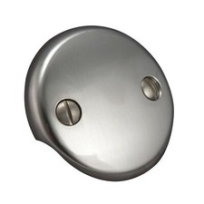 Double Hole Bathtub Overflow Face Plate/Screw Tarnish-free Brushed Nickel Finish