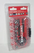 Craftsman 26 Pc SAE Metric Socket Set Palm Ratchet CMMT12004LZ