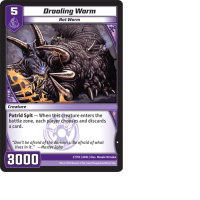 Kaijudo X3 DROOLING WORM Common #27/55 6DSI (Playset) DragonStrike