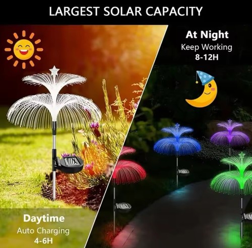 New 15 Pack Solar Lights Outdoor Decor Garden Star Flower Lawn Lamp Yard Patio - Picture 3 of 3