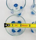 Designer Beverage Cocktail / Juice Glasses With Turquoise Blue Rosettes — photo 3
