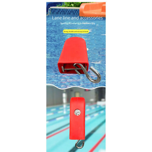 NEW Red Weighted Tighten Belt Swimming Pool Lane Rope Tightener Hook Accessories - Afbeelding 1 van 11