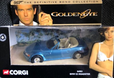 Corgi  Diecast BMW Z3 Roadster Goldeneye 007 James Bond 1:36 scale #04901