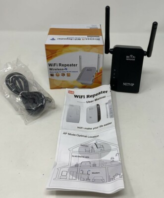 WIFI Repeater Wireless GHz WLAN NETVIP Black