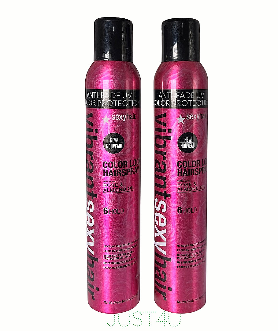 Sexy Hair Vibrant Sexy Hair Color Lock Hair Spray, 8 oz.  (2PACK)