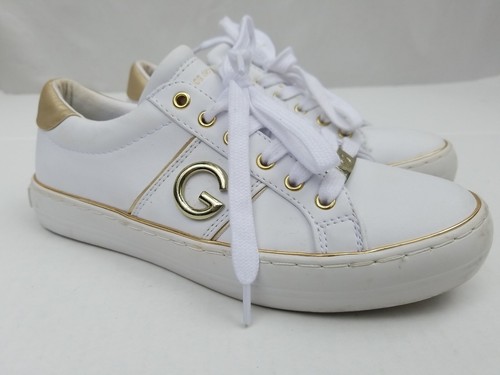 G By Guess Los Angeles Womens White u0026 Gold Sneaker Shoes, Size 7.5 | eBay