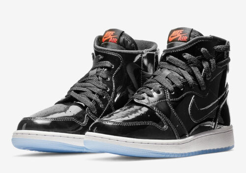 Nike Air Jordan 1 Rebel XX Black Patent Women's Size 6.5 Infrared 23 AR5599-001