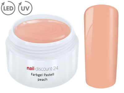 UV LED Farbgel PASTELL Gel PEACH French Color Modellage NailArt Design Lachs Tip